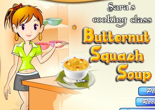 sara cooking class butternut squash soup recipe game online